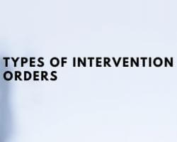 Types of intervention orders